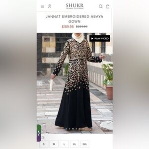 JANNAT EMBROIDERED ABAYA GOWN